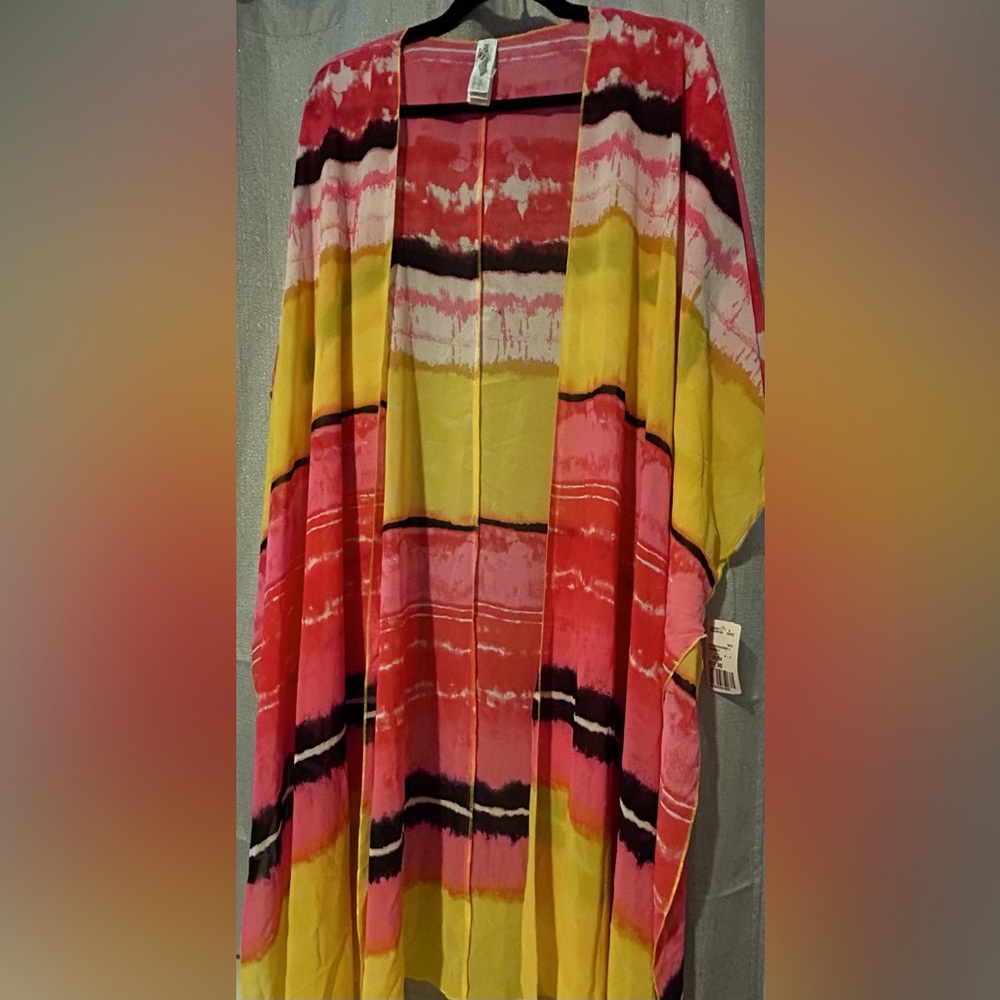 Forever 21 Pink and Yellow Kimono